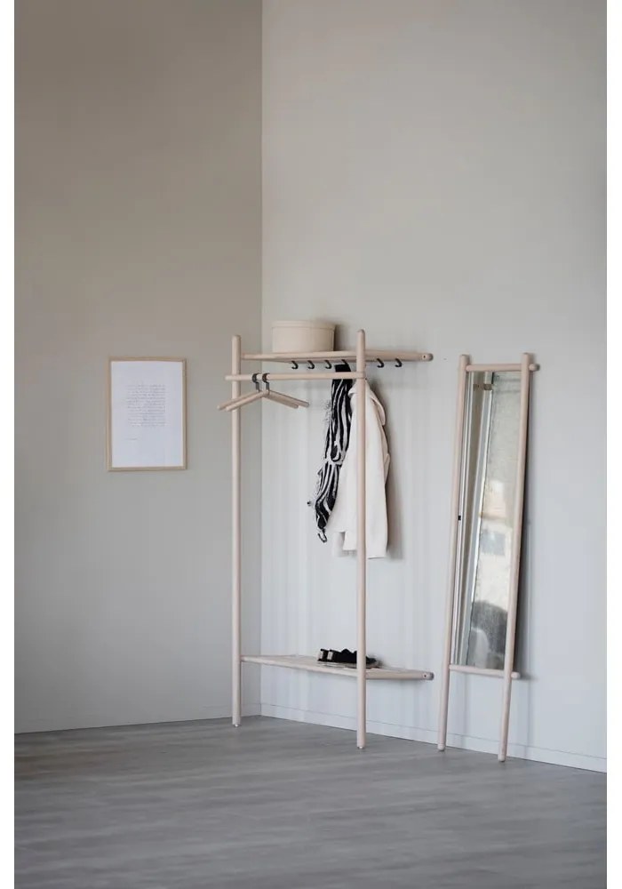 Комплект за антре от дъбова дървесина в естествен цвят Milford - Rowico