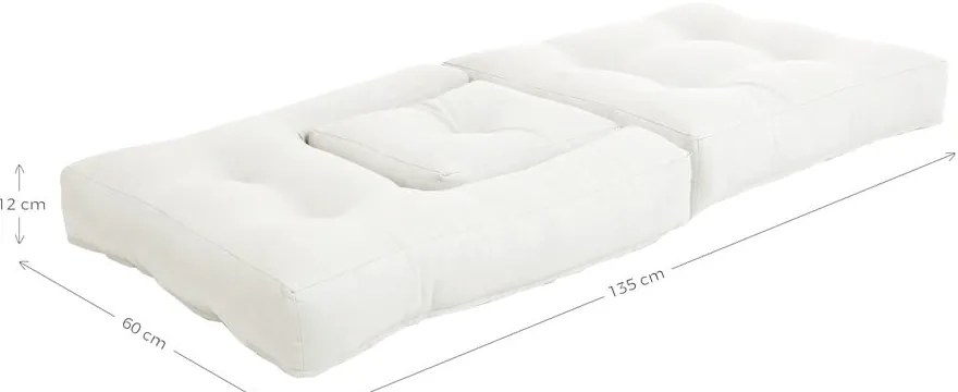 Детски сгъваем фотьойл с табуретка Creamy Mini Cube - Karup Design