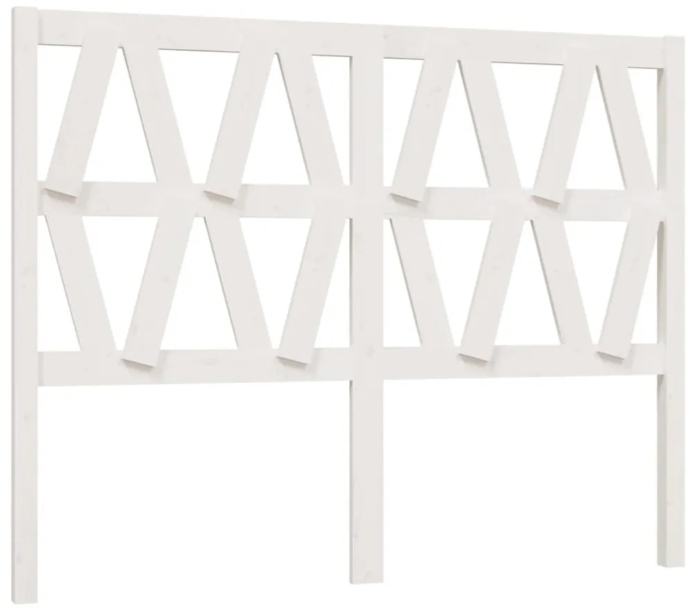 818626 vidaXL Горна табла за легло, бяла, 156x4x100 см, бор масив