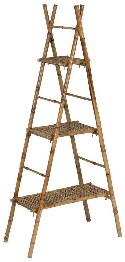 Бамбуков стелаж в естествен цвят 78x165x40 cm Manali – Ixia