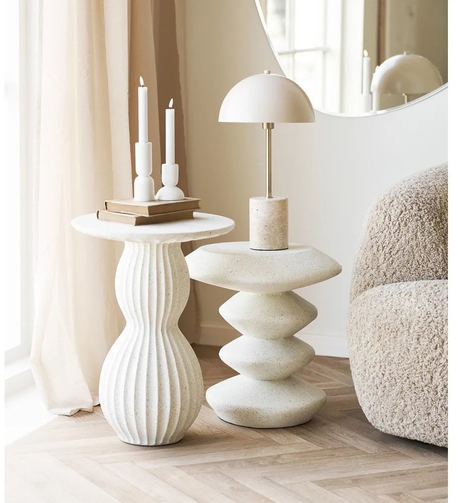 Каменна кръгла странична масичка ø 40 cm Newtown – House Nordic