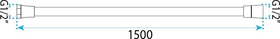 Душ маркуч против усукване Rea Chrome 150 cm