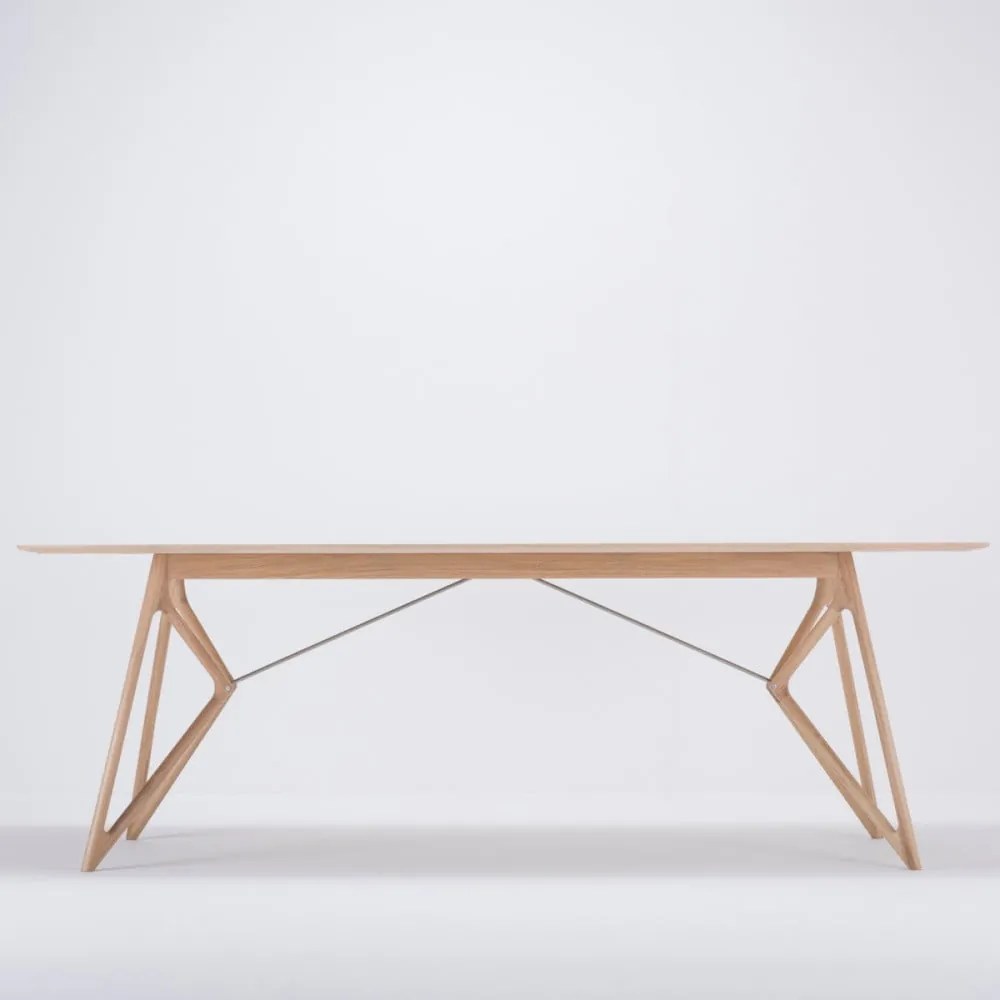 Трапезна маса с дъбов плот 220x90 cm Tink - Gazzda