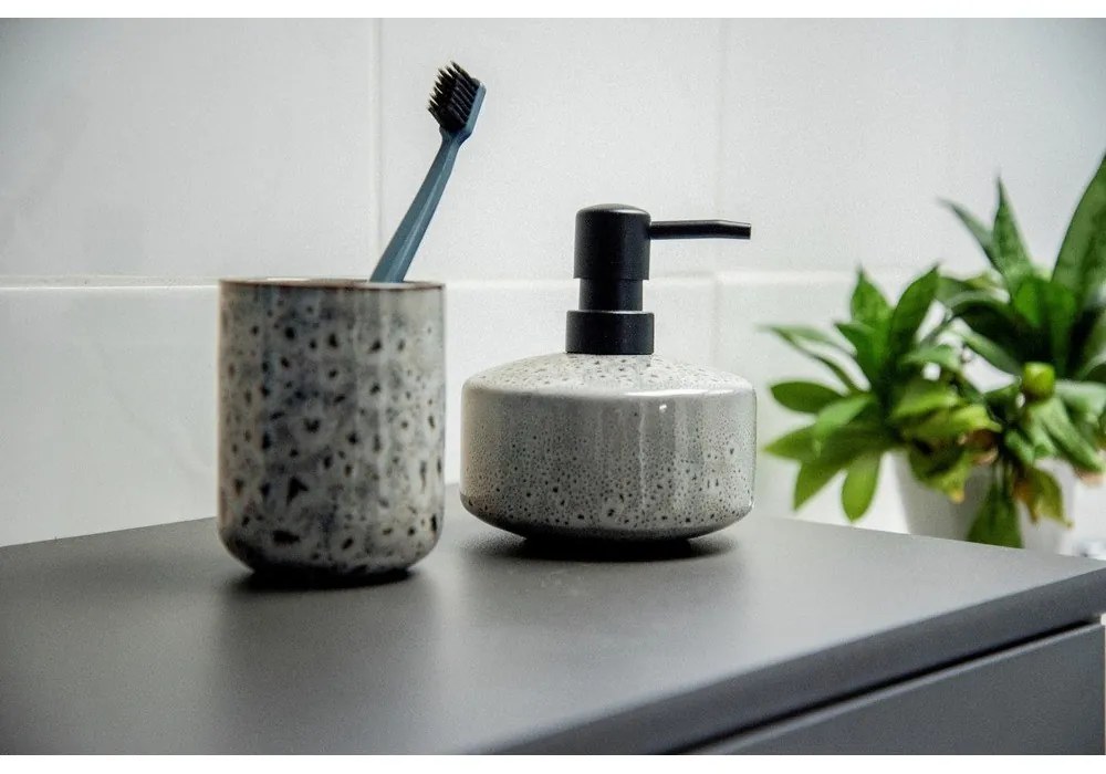 Сива керамична чаша за четки за зъби Oviedo - Wenko