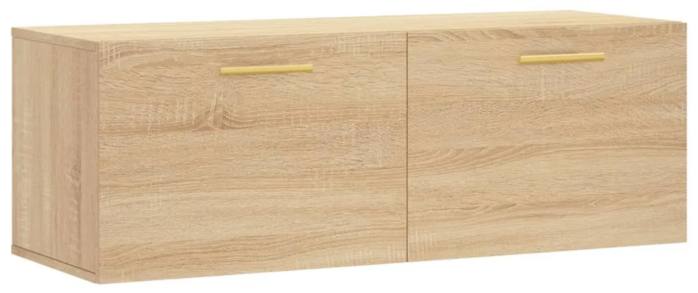 830119 vidaXL Стенен шкаф, сонома дъб, 100x36,5x35 см, инженерно дърво