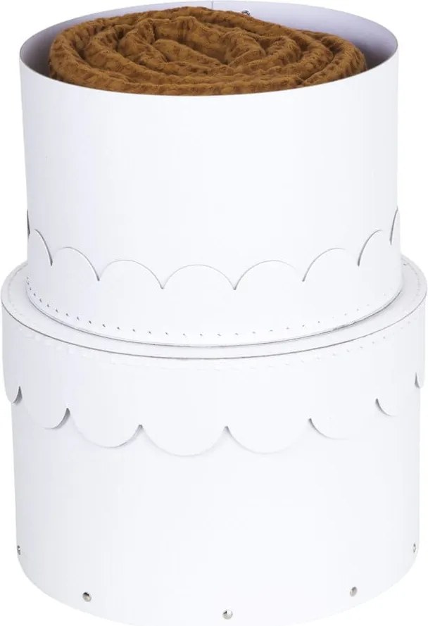 Бели картонени кутии за съхранение в комплект 2 бр. с капаци ø 26x17,5 cm Wilma Paper Laminate – Bigso