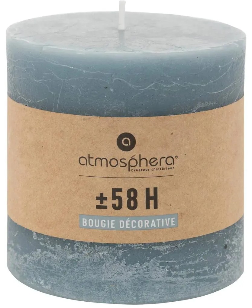 Свещ без аромат atmosphera Olia, Кръгла, 10x10 cm - Тъмносив