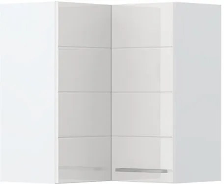 Висящ ъглов шкаф Hudson V7-UG-2K-White - White glossy