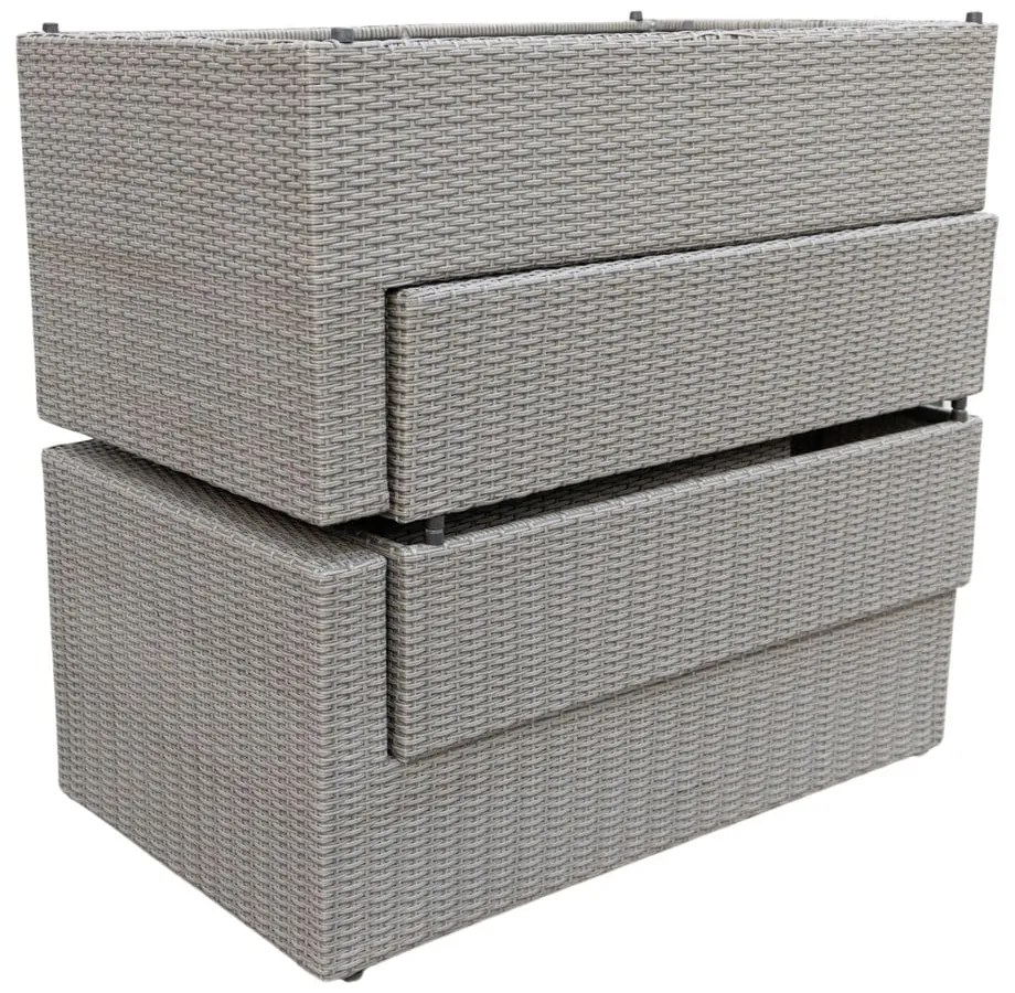 Сив градински холов комплект от изкуствен ратан за 4 души Drammen - Bonami Selection