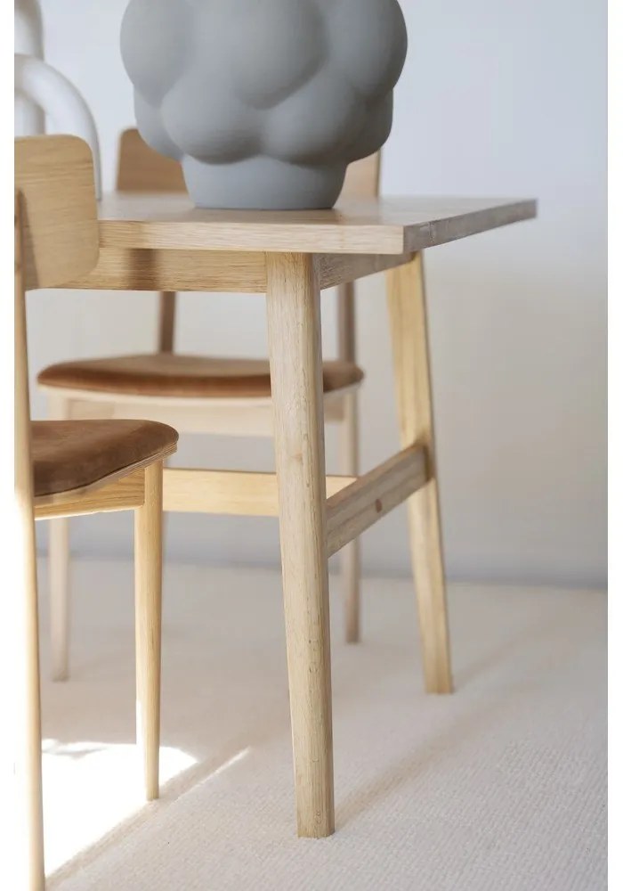 Трапезна маса от декор от дъб в естествен цвят 100x220 cm Plainfield – Rowico