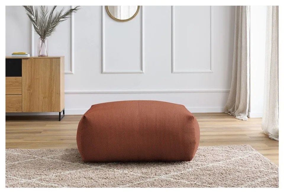 Табуретка от рипсено кадифе в тухлен цвят Voltaire – Bobochic Paris