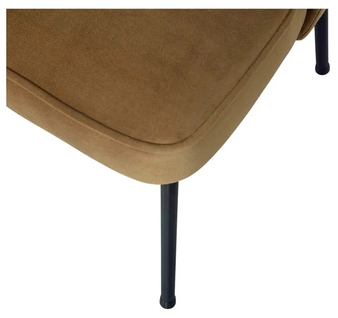 Кадифени трапезни столове в комплект 2 бр. в цвят горчица Vogue – WOOOD