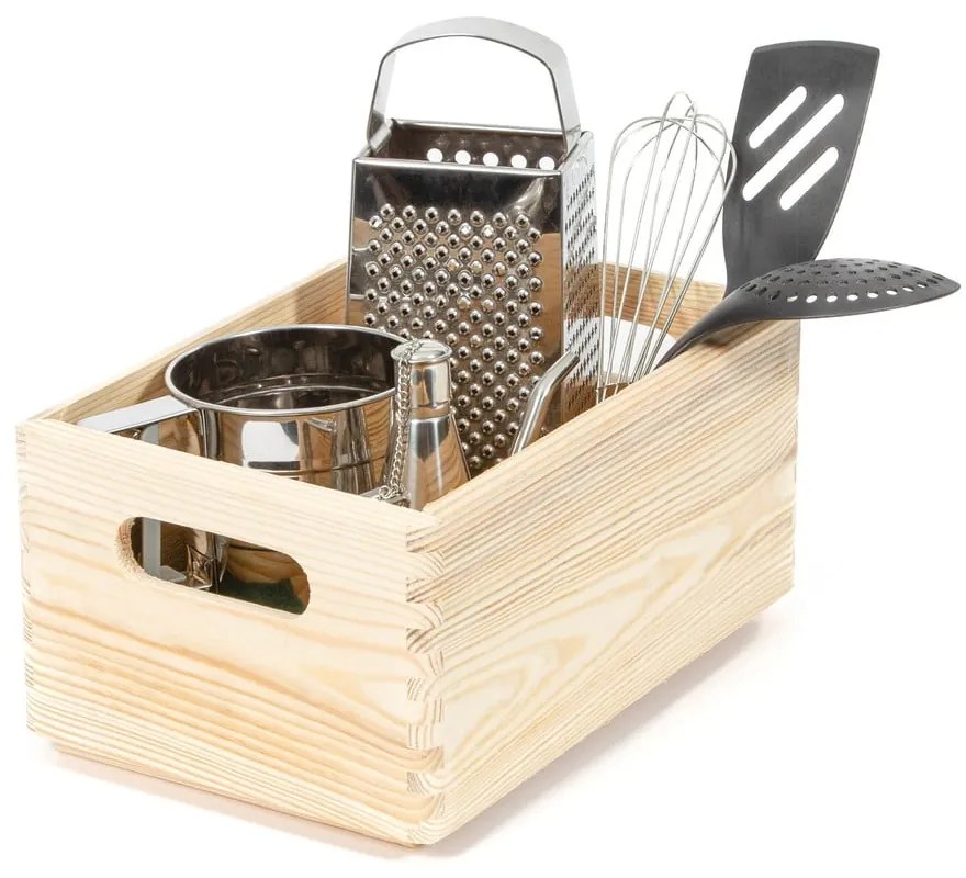 Кутия за съхранение от борова дървесина Custom, 30 x 20 x 14 cm - Compactor