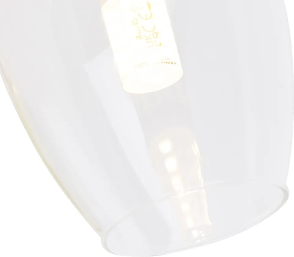 Интелигентна стенна лампа златиста със стъкло с Wi-Fi G9 - Elien