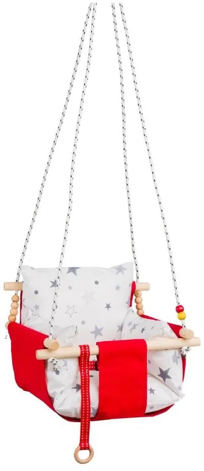 Детска текстилна люлка SELALE бяла/червена