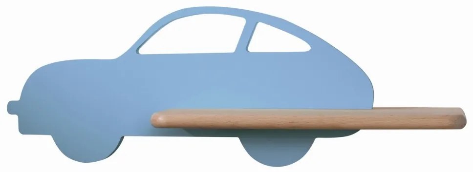 LED Детски аплик с рафт CAR LED/5W/230V син/дърво