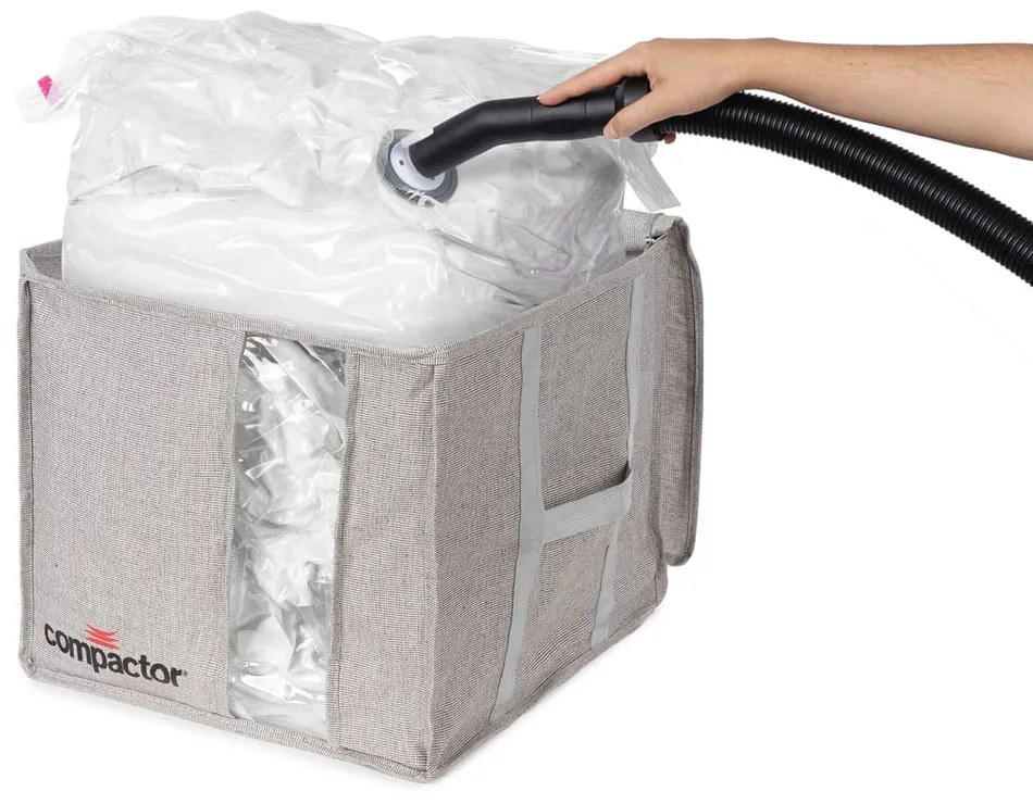 Сива компресионна кутия за съхранение , 125 л Oxford - Compactor