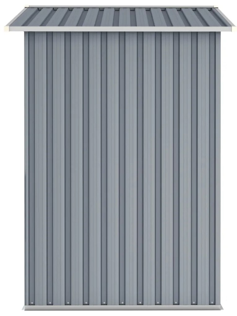Градинска барака, сива, 205x129x183 см, поцинкована стомана