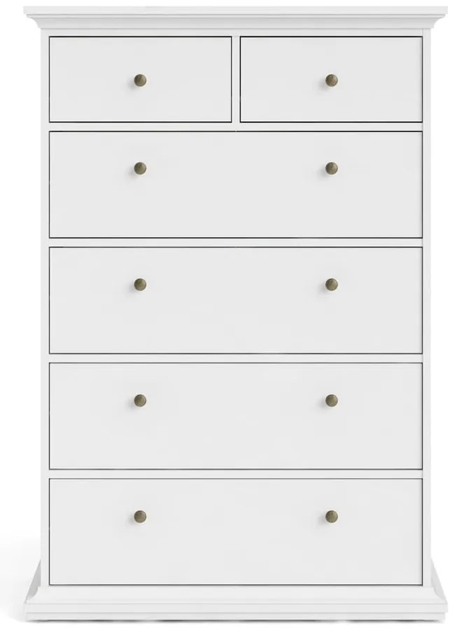 Бял висок скрин 96x140 cm Paris – Tvilum