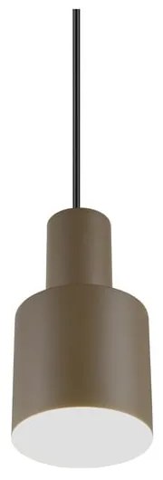 Тъмнокафяво висящо осветително тяло с метален абажур ø 12 cm Agudo – Trio