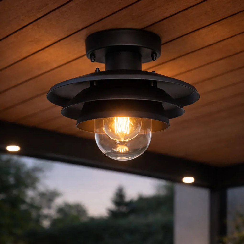 Дизайнерски лампа за външен монтаж черен IP44 - Morty