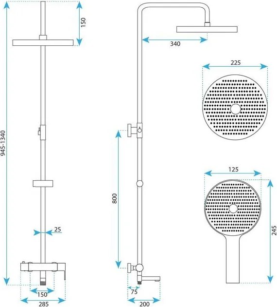 Душ Комплект Rea Arcos brush nickle
