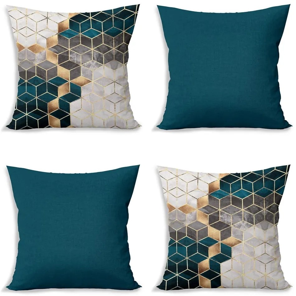 Калъфки за възглавници в комплект от 4 броя 43x43 cm Optic - Minimalist Cushion Covers