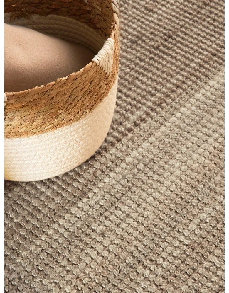 Кръгъл килим от юта в кафяво-сив цвят ø 160 cm Bouclé Jaipur – Hanse Home