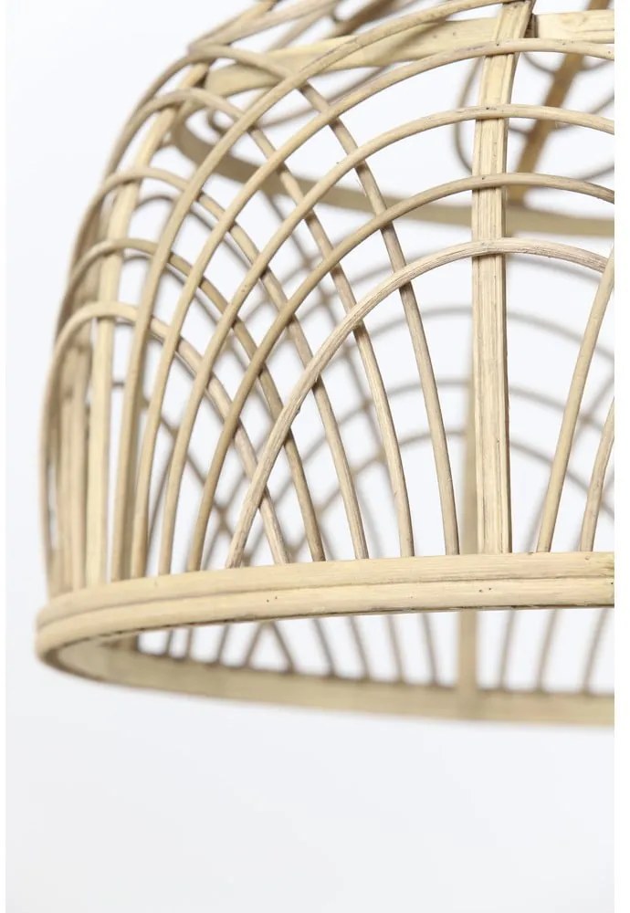 Лампа за таван в естествен цвят с абажур от ратан ø 42 cm Pocita - Light &amp; Living