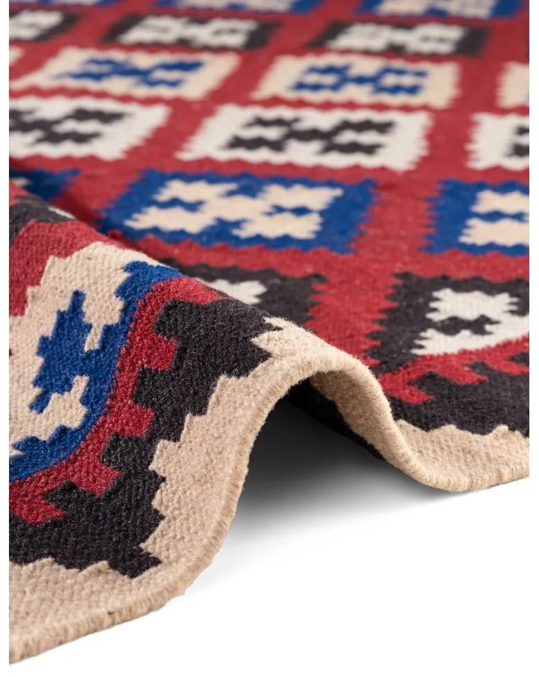 Червен двустранен ръчно изработен вълнен килим 160x230 cm Kamal Rami – Nouristan