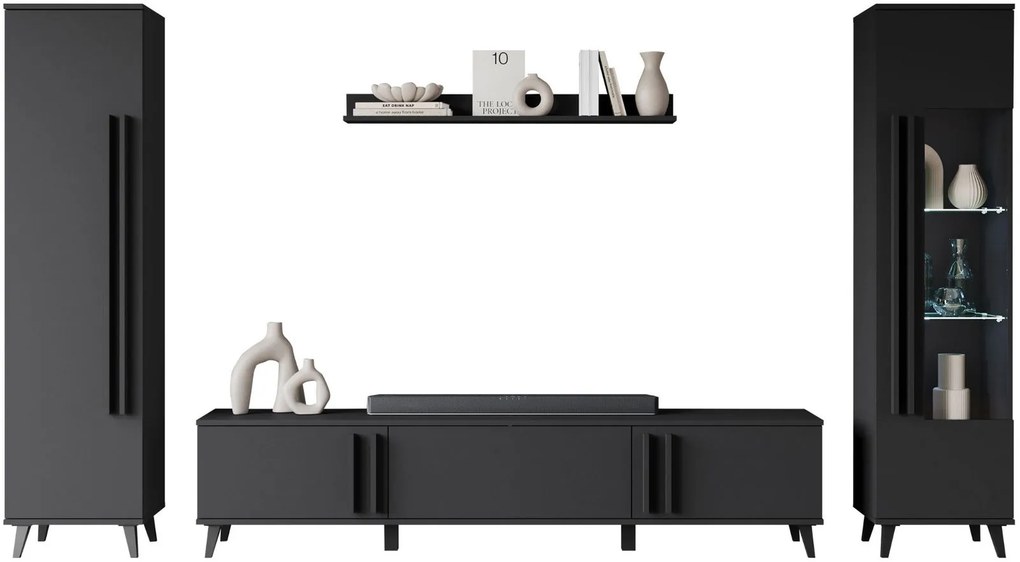 Секция за хол Helsinki II-Черен