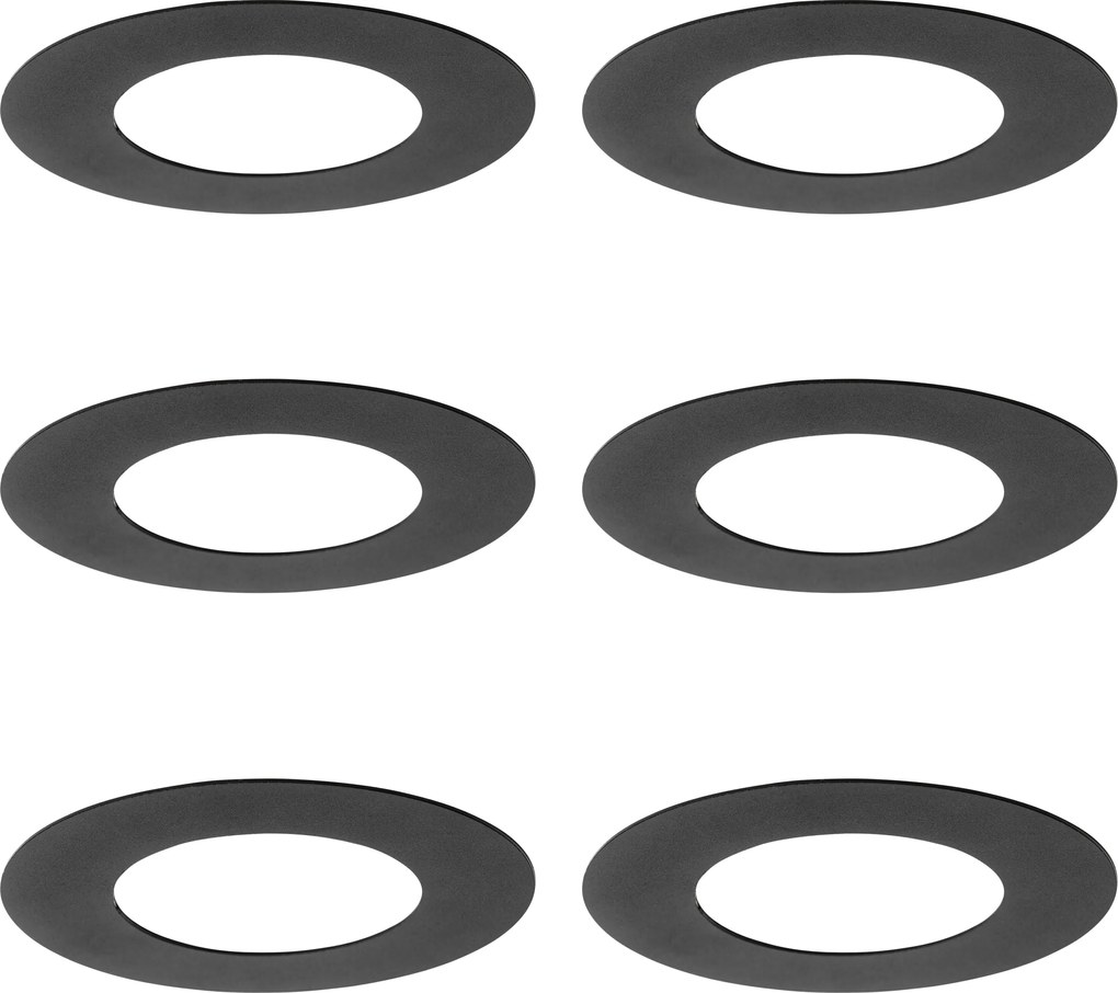 Комплект от 6 черни дистанционера за вградени прожектори 7,5 - 13 см - Spacer