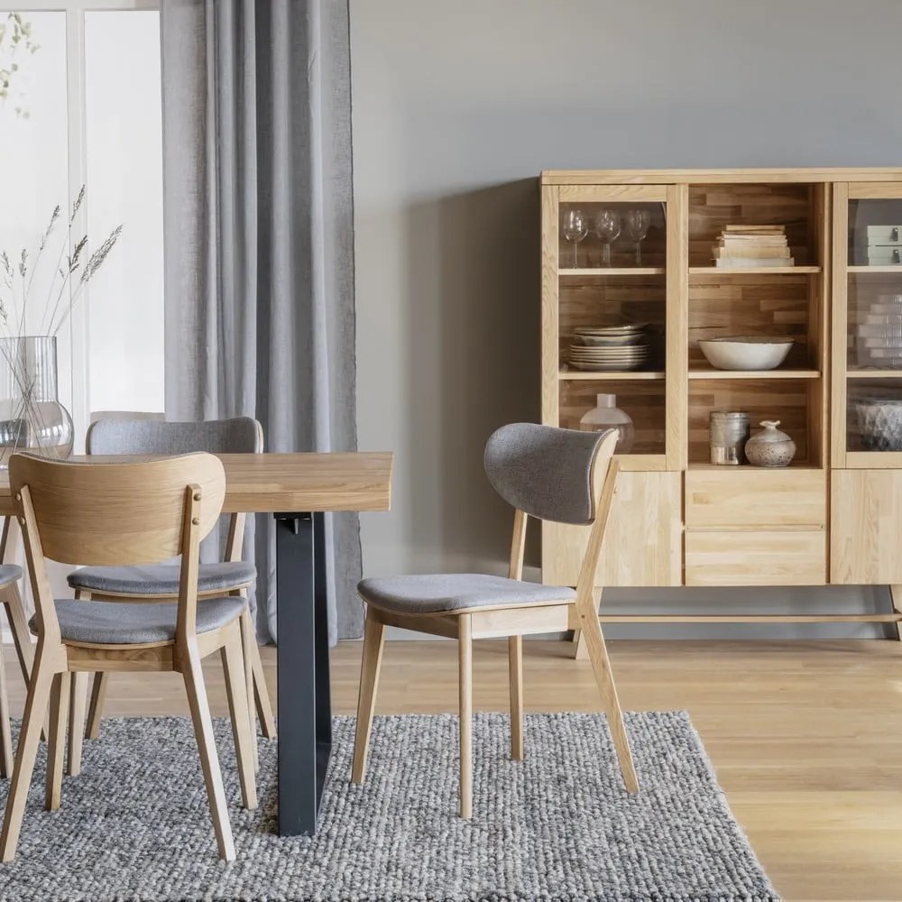 Сиви трапезни столове в комплект от 2 броя Kato - Rowico