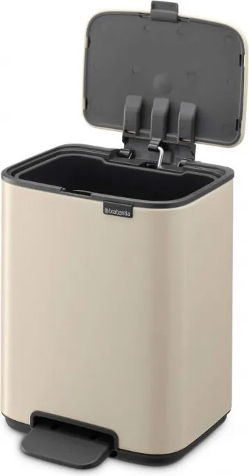 Кош за боклук Brabantia Bo Pedal 1010122, 4 л, Леко затваряне, Противоплъзгаща основа, Бежов