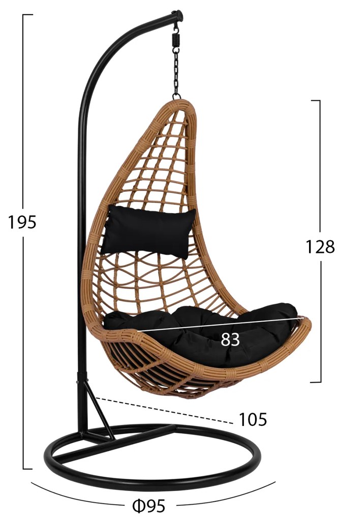 Люлка Лусия HM5676.04 цвят бежов-черен