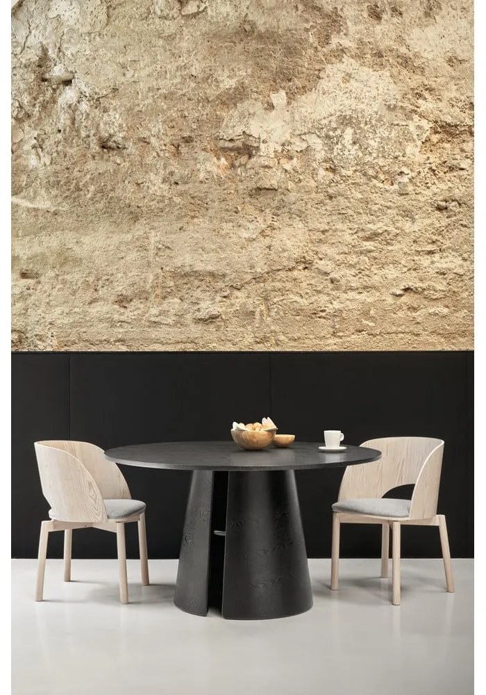 Черна кръгла маса за хранене , ø 137 cm Cep - Teulat