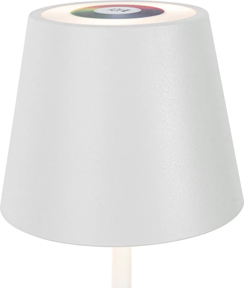 Настолна лампа бяла с LED димер и презареждаща RGB IP54 - Murdock