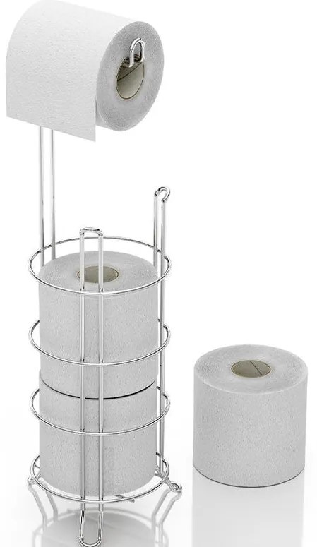 Поставка за тоалетна хартия tekno tel mg 093, 4 ролки, 18х55 см, хром
