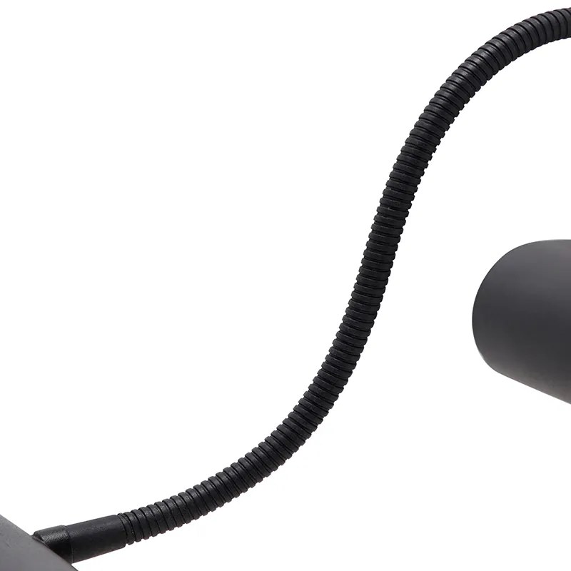 Дизайнерски стенен аплик черен 32 см с LED и димер - Tableau