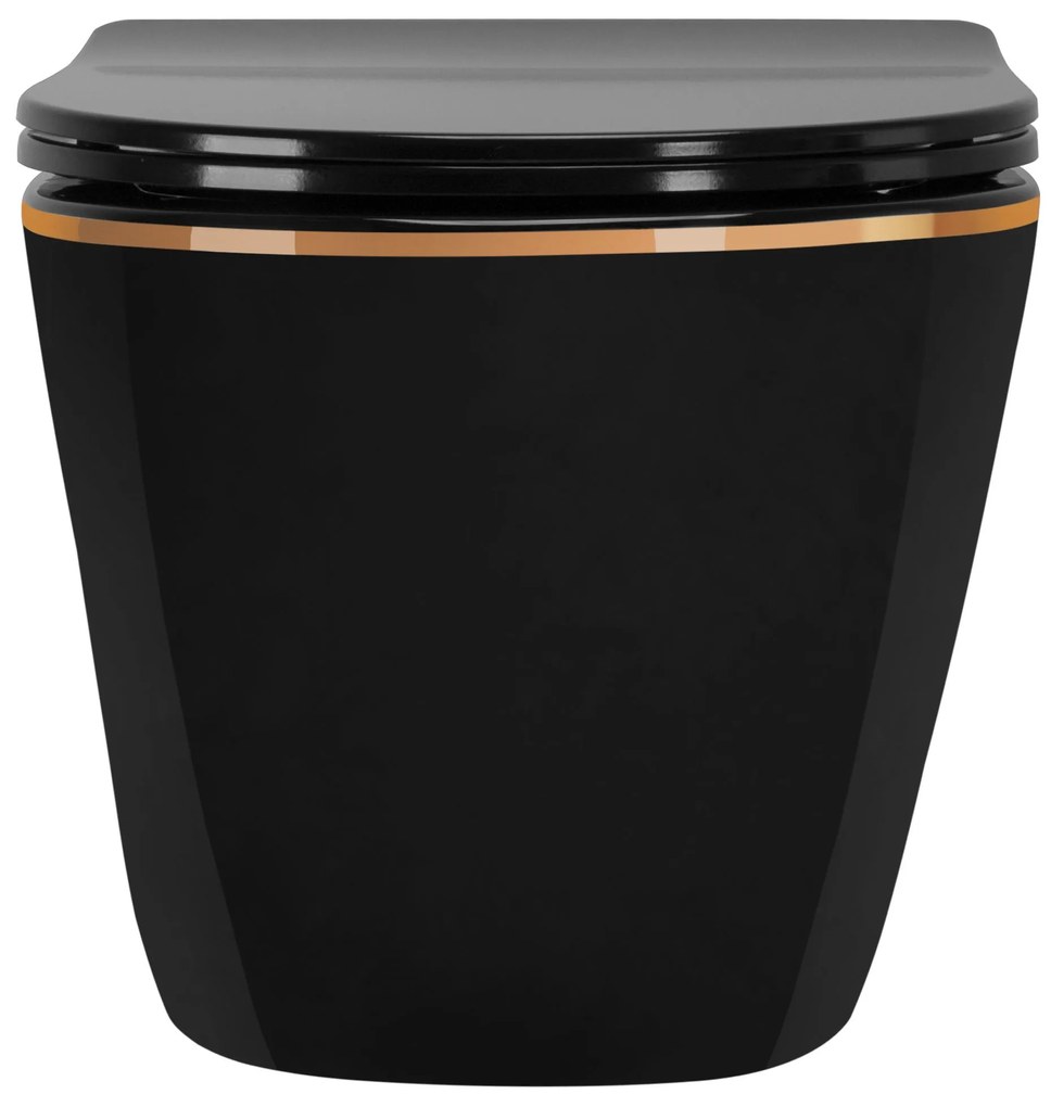 тоалетна чиния Rea Carlo Mini Tornado Black Gold Egde