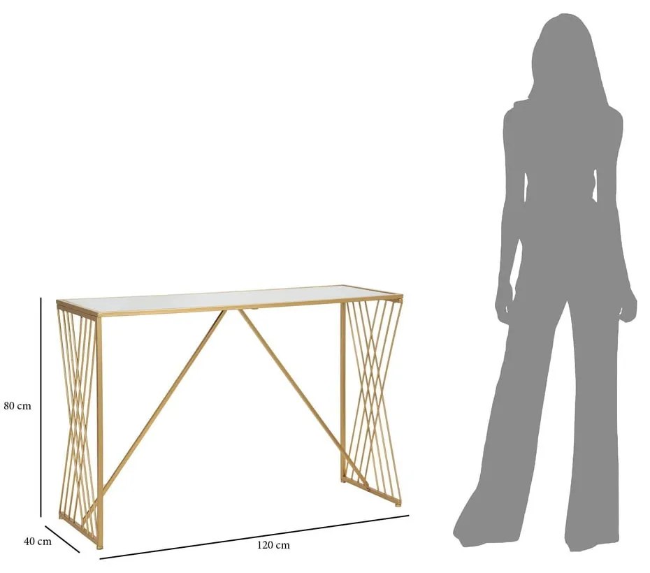 Конзолна маса в златисто 40x120 cm Easy - Mauro Ferretti