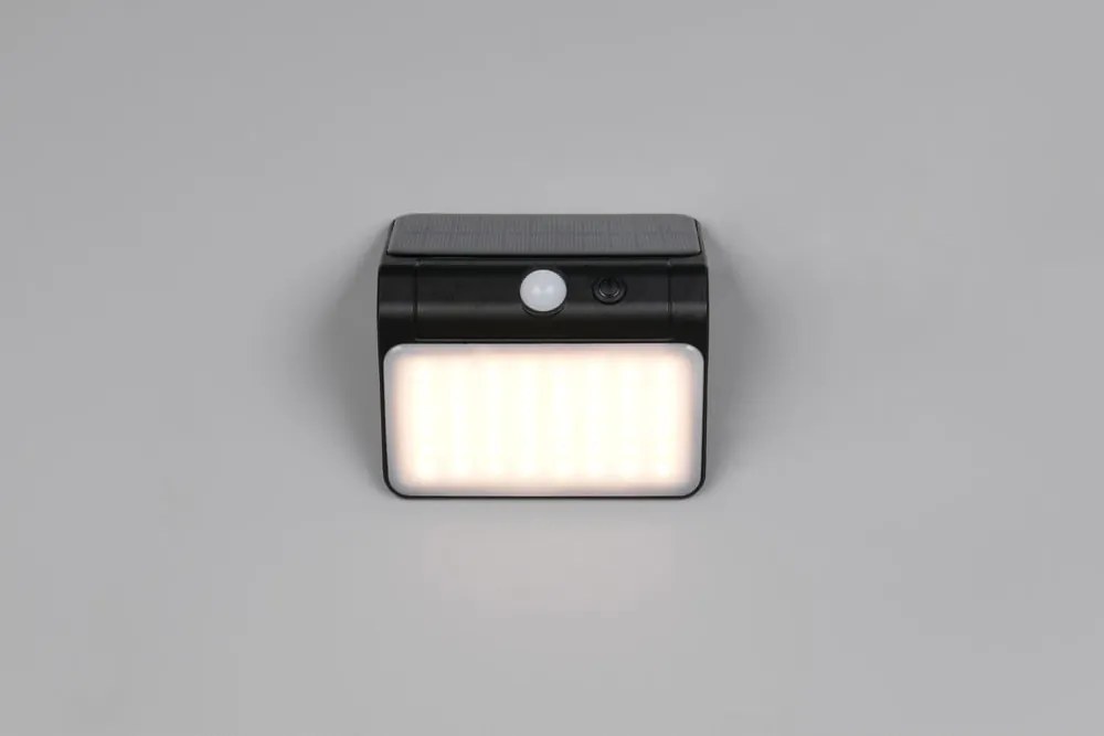 LED стенно външно осветително тяло със соларен панел (височина 12 cm) Olinda – Reality