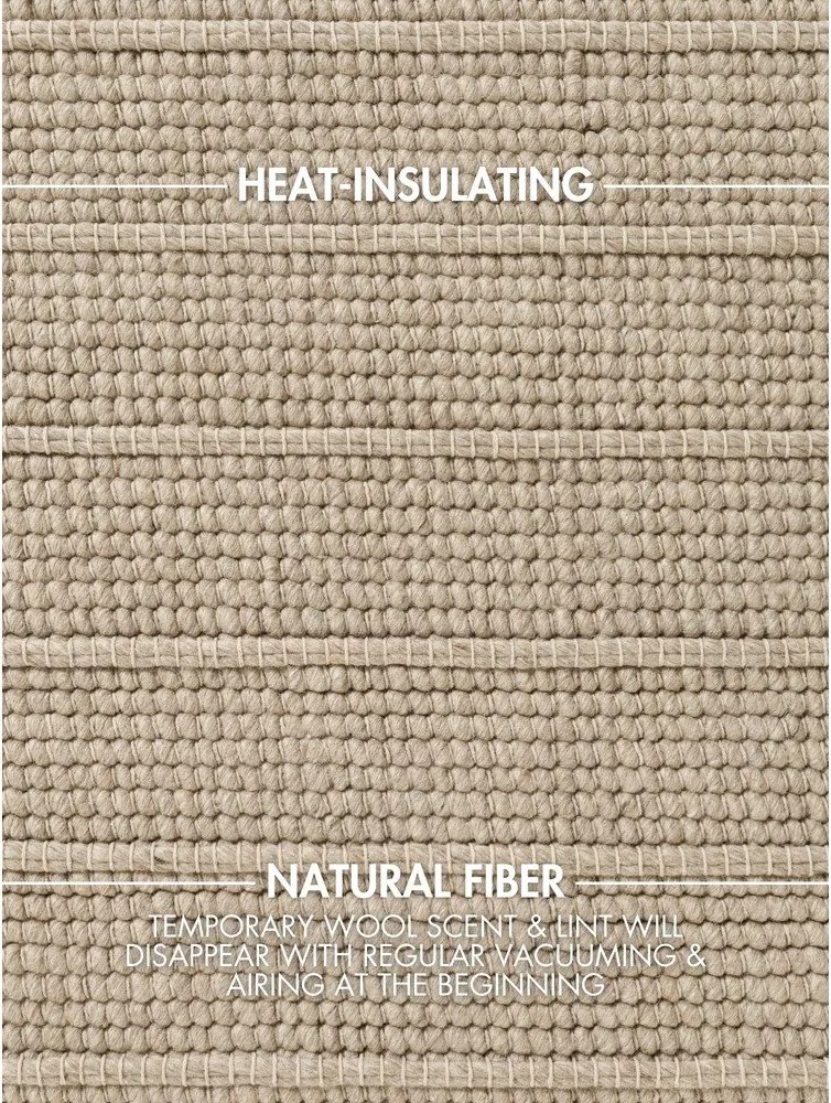 Бежов ръчно изработен вълнен килим 120x170 cm Camden Parker – Ted Baker