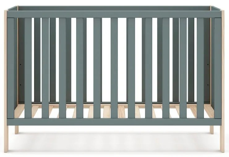 Детско креватче 60x120 cm в естествен цвят/сиво-зелено Esteban – Marckeric