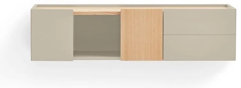 Нисък скрин в светлосиво и естествен дъб 110x23 cm Otto - Teulat