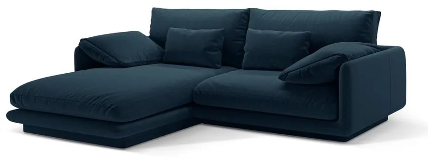 Тъмносин ъглов диван (ляв ъгъл) Torino – Micadoni Home