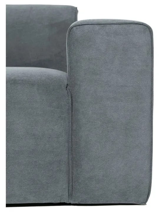 Сив ъглов диван от рипсено кадифе (десен ъгъл) Sting – Scandic