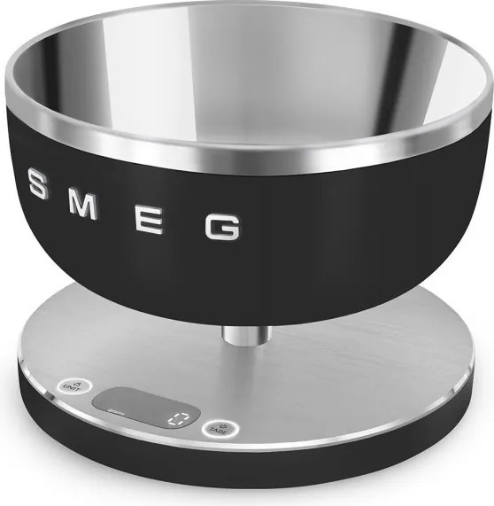 Кухненска везна Smeg Collezione KSC01BLMWW, До 5 кг/5 л, ТАРА, LED дисплей, Противоплъзгаща се основа, Автономия до 36 часа, Черен мат