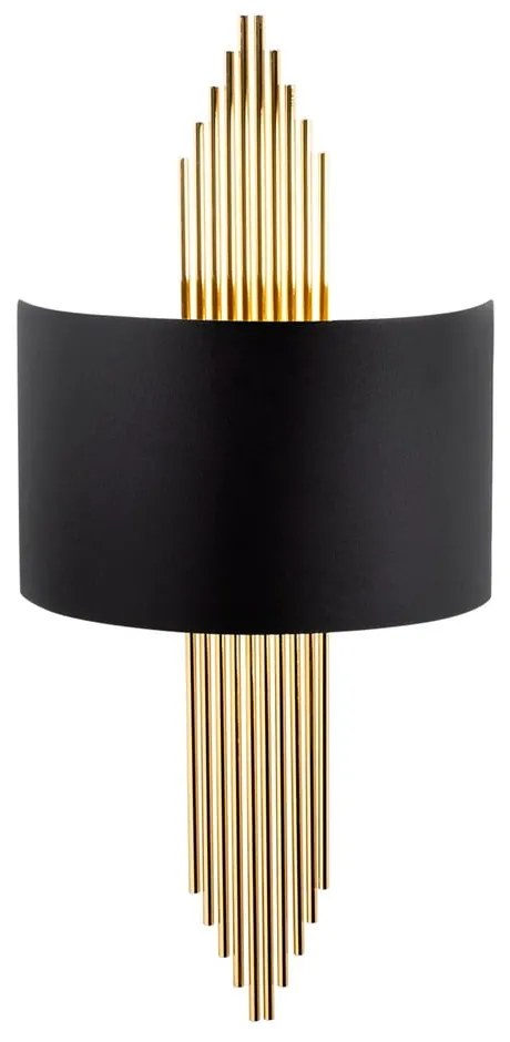 Черна/ в златист цвят стенна лампа Rayi – Opviq lights