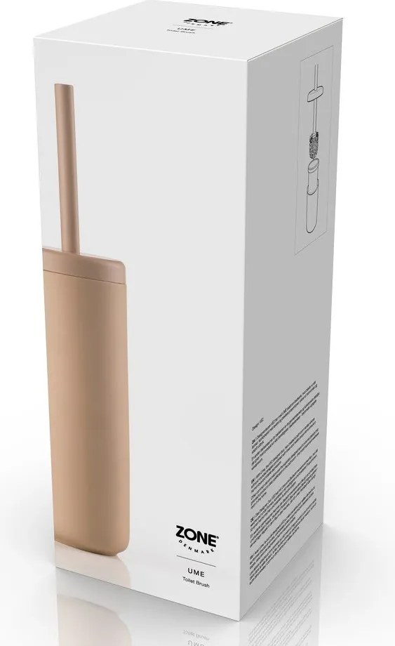 Бежова глинена четка за тоалетна Ume – Zone